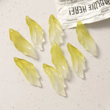 Plastic Resin Leaf Plant Charms for DIY Jewelry Making 100pcs