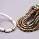 Hematite Stone Wheel Beads for Jewelry Making DIY Bracelet