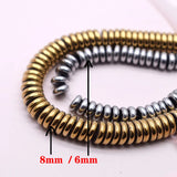 Hematite Stone Wheel Beads for Jewelry Making DIY Bracelet