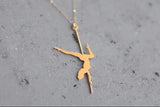 Pole Dancer Necklace, Strip Dance Charm, Breaking Jewelry