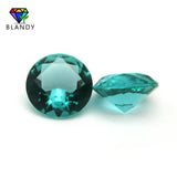 15mm Round Green Glass Beads Loose Synthetic Gems for DIY