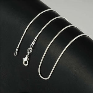10pcs Snake Chain Necklaces 925 Sterling Silver Classic Jewelry