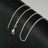 10pcs Snake Chain Necklaces 925 Sterling Silver Classic Jewelry