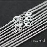 10pcs/lot Snake Chain Necklaces 925 Sterling Silver Classic Jewelry