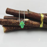 Synthetic Opal Hamsa Necklace Green 8*10MM Op11