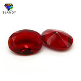 Red Oval Glass Gems 13x18mm Loose Beads for Jewelry