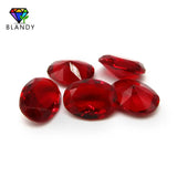 Red Oval Glass Gems 13x18mm Loose Beads for Jewelry