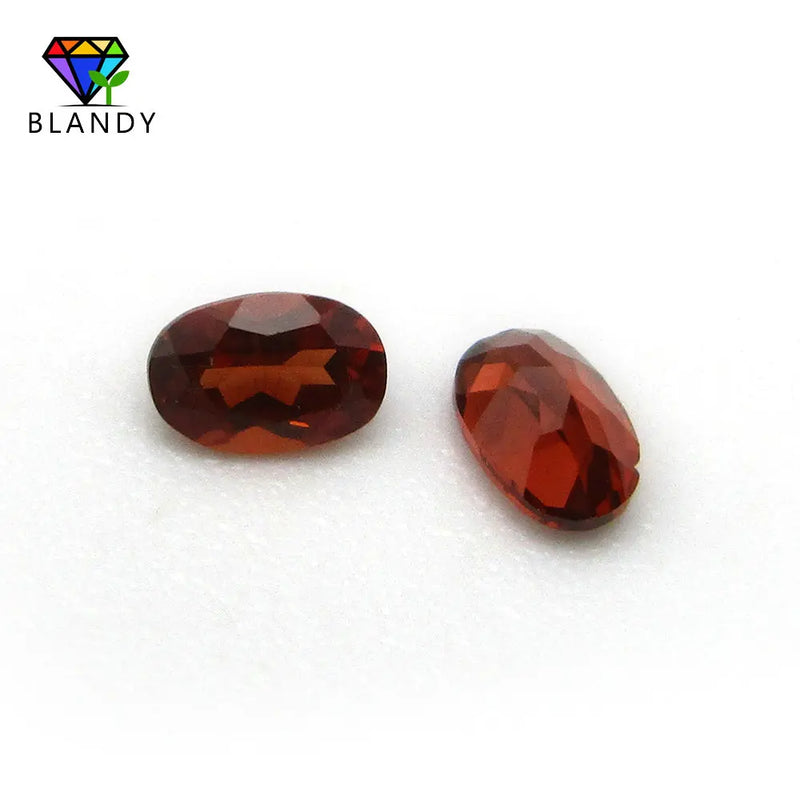Red Garnet Oval Stone Beads 5A Cut Loose Natural Stone for Jewelry