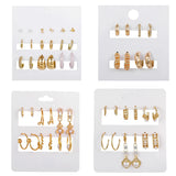 Smooth Silver Mixed Circle Hoop Earrings Set for Women Daily Party