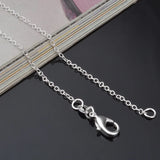 5pcs 18'' 925 Silver 1mm Chain Necklaces Women Jewelry