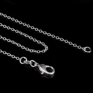 5pcs 18'' 925 Silver 1mm Chain Necklaces Women Jewelry