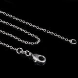 5pcs 18'' 925 Silver 1mm Chain Necklaces Women Jewelry