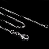 5pcs 18'' 925 Silver 1mm Chain Necklaces