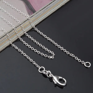 5pcs/Lot 18''45cm 925 Sterling Silver 1mm Basic Chain DIY Necklaces