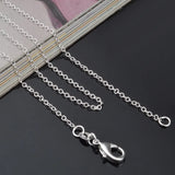 5pcs/Lot 18''45cm 925 Sterling Silver 1mm Basic Chain DIY Necklaces