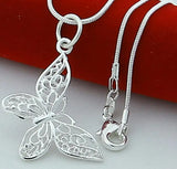 925 Silver Necklace Heart Love Pendant Necklaces Women Jewelry
