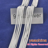 925 Silver 30PCS 18'' Necklaces for Pendant Chains+Lobster Clasp Women