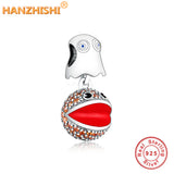 925 Silver Smiling Insect Charm Bead for Bracelet Necklace