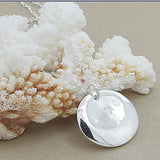 925 Silver Round Charm Pendant Necklaces Women Chokers Jewelry