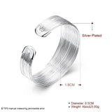 925 Silver Multi-Line Bracelets Bangle Women Jewelry Pulseiras