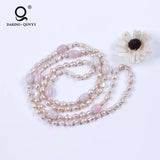 Pink Freshwater Pearl Long Necklace