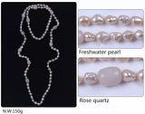 Pink Freshwater Pearl Long Necklace