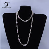Pink Freshwater Pearl Long Necklace