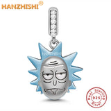 925 Silver Skull Sunflower Dangle Beads Charms for Bracelet