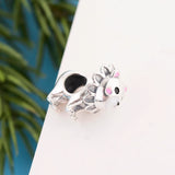 925 Silver Dog Beads Charms for Jewelry Making