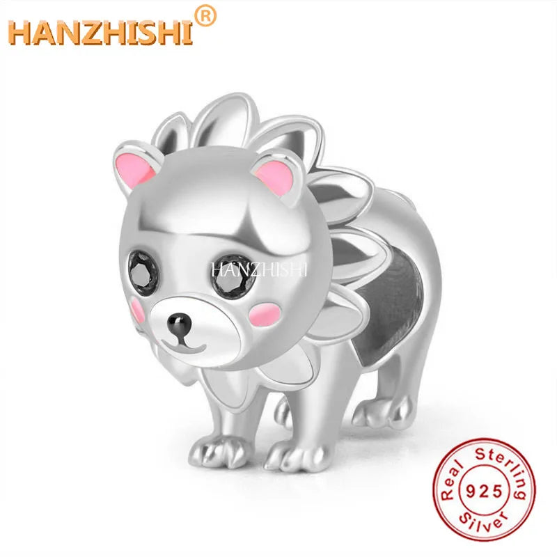 925 Silver Dog Beads Charms for Jewelry Making