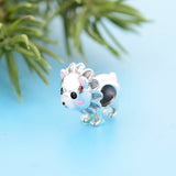925 Silver Dog Beads Charms for Jewelry Making