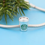 925 Sterling Silver LOVE COFFEE Cup Charm Beads for Jewelry Making