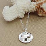 925 Sterling Silver Cross Pendant Necklace for Women Men
