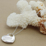Heart Love Pendant Necklace 925 Silver for Women