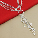 925 Silver Key Chain Necklace Classic Design Silver Jewelry