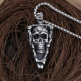 Punk Rock Gothic Skull Pendant Necklace Chain Man Gift