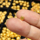 Pure 999 24K Yellow 3D Square Beads 1pcs