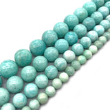 Natural Amazonite Round Stone Beads 6MM-12MM for Jewelry Making