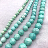 Natural Amazonite Round Stone Beads 6MM-12MM for Jewelry Making
