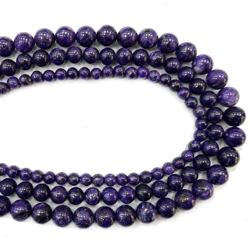 Purple Charoite Round Gem Stone Beads 6/8/10MM