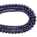 Purple Charoite Round Gem Stone Beads 6/8/10MM