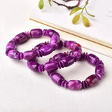 Purple Dragon Crystal Bracelet Bucket Beads Hand String Beauty for Women Men