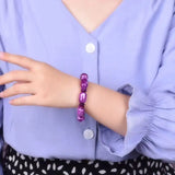 Purple Dragon Crystal Bracelet Bucket Beads Hand String Beauty for Women Men