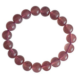 Purple Grey Chalcedony Crystal Bracelet Beads Bangle Luck Women Girl Gift