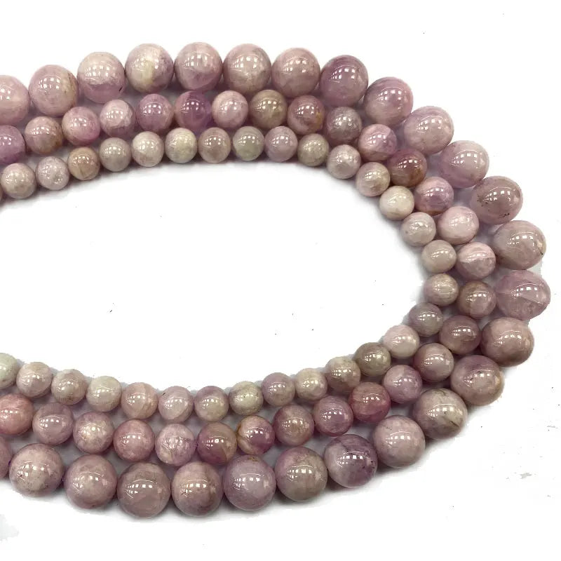 Purple Kunzite Round Gem Stone Beads 15''