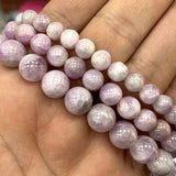 Purple Kunzite Round Gem Stone Beads 15''