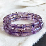 Purple Crystal Bracelet Bamboo Shape Beads Lucky Women Jewelry