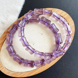 Purple Crystal Bracelet Bamboo Shape Beads Lucky Women Jewelry