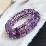 Purple Crystal Bracelet Bamboo Shape Beads Lucky Women Jewelry