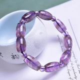 Purple Natural Crystal Bracelet Bucket Beads Hand String Lucky Beauty Women Gift